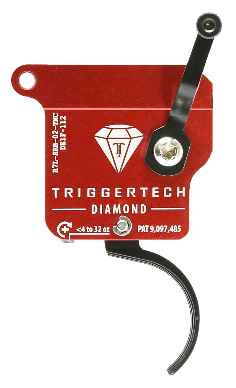 TriggerTech R7LSRB02TNC Diamond Curved Trigger Remington 700 Left Hand - TRIGGERTECH