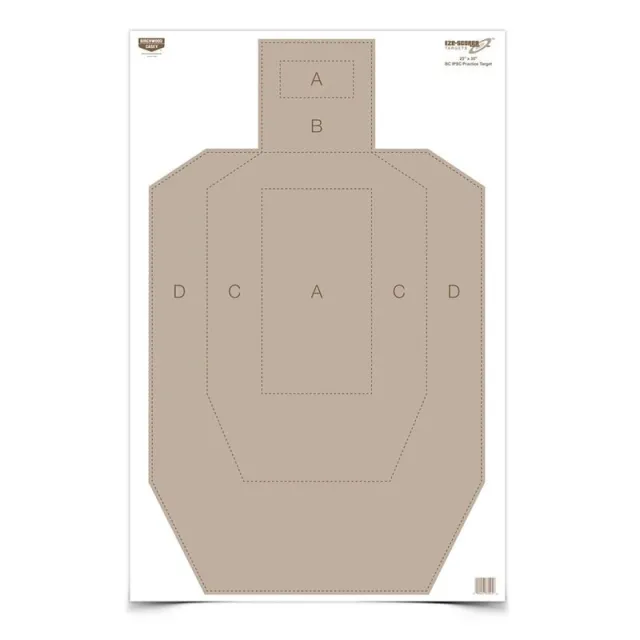 Birchwood Casey Eze-Scorer 37025 IPSC Target 23 in x 35 in Pack of 100 - Birchwood Casey - 23" X 35"