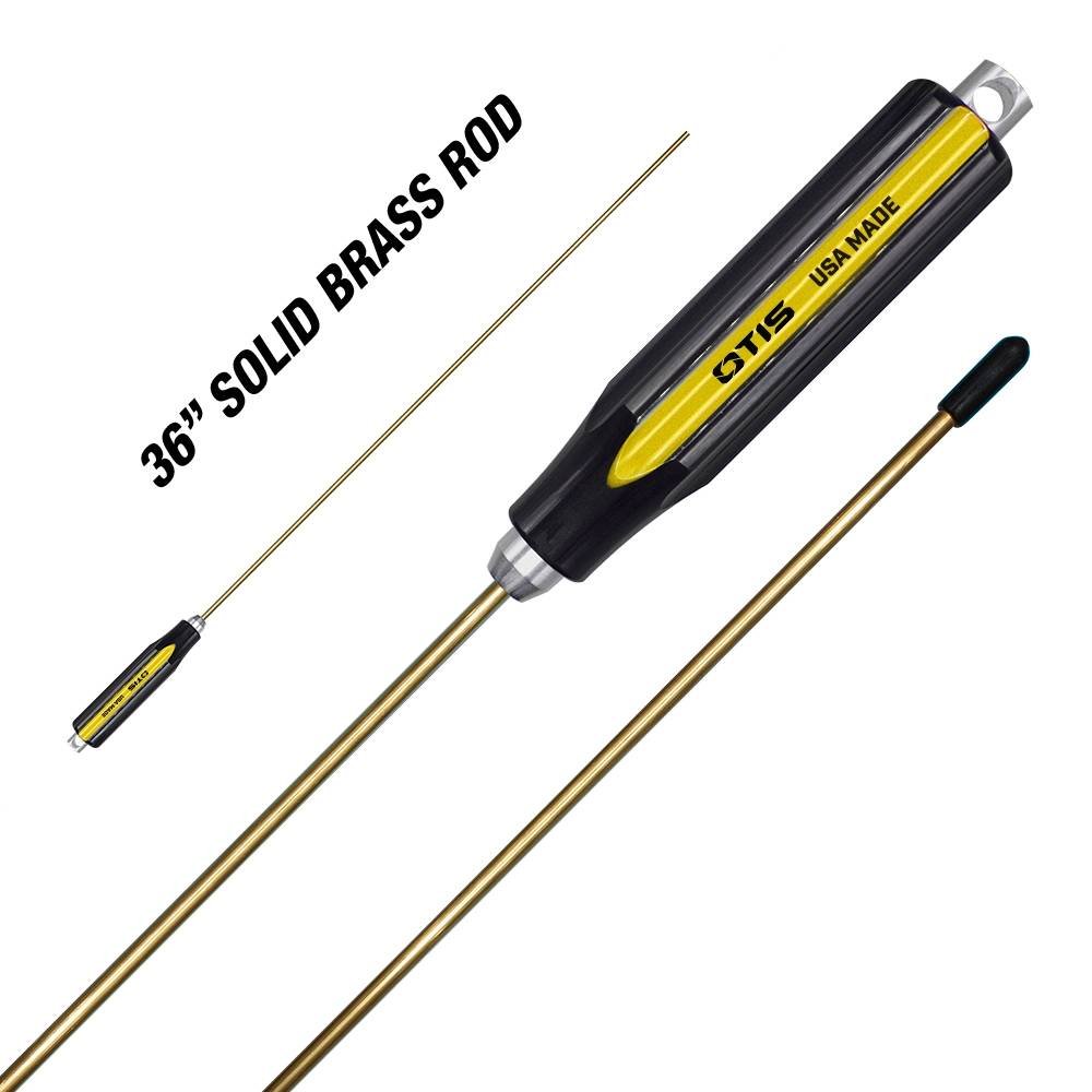 Otis FG-SROD-22B Gun Cleaning Rod, 36" Brass, Rotating Handle, 8-32 Threads - Otis Technology - .22 and larger