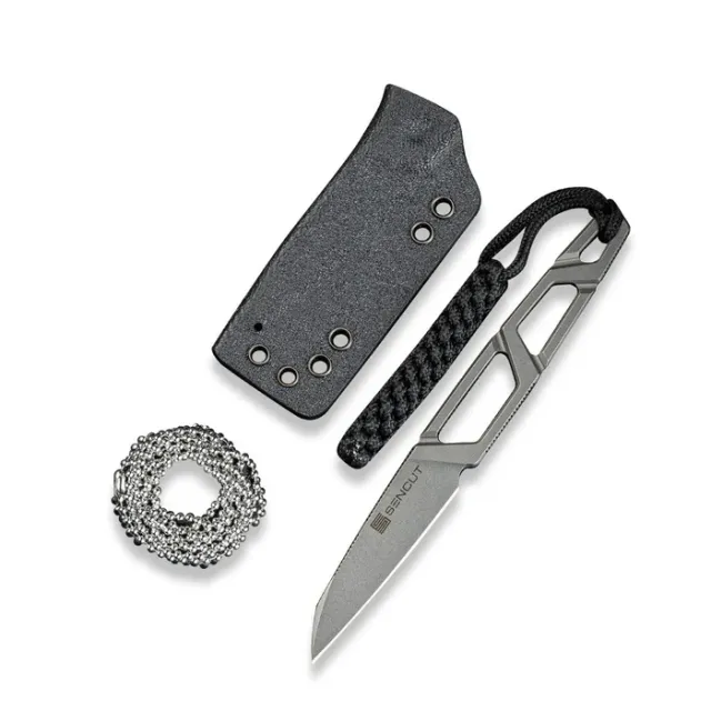 SENCUT TEXO 1.97In 9Cr18MoV Stonewash Reverse Tanto Kydex Plain Edge