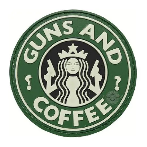 TRU-SPEC Guns & Coffee Morale Patch Embroidered 6-Pack Velcro Back