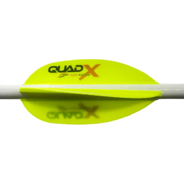 Flex Fletch Quad X Vanes QUA50FYL Flo Yellow 50 Pack - Flex Fletch