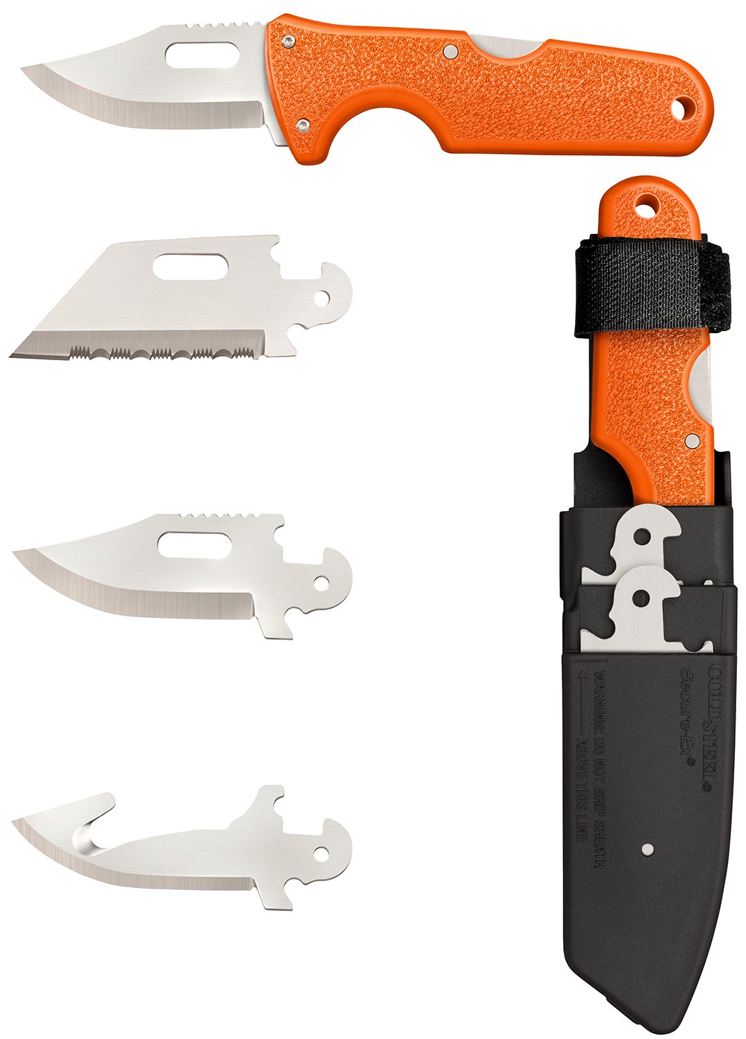 Cold Steel CS40AL Click-N-Cut Hunter 2.50 In 420J2 Orange Handle - Cold Steel