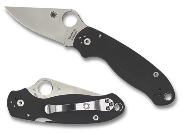 Buy Spyderco Para 3 Folding Knife CPM-S30V Plain 2.95" Black G10 C223GP online