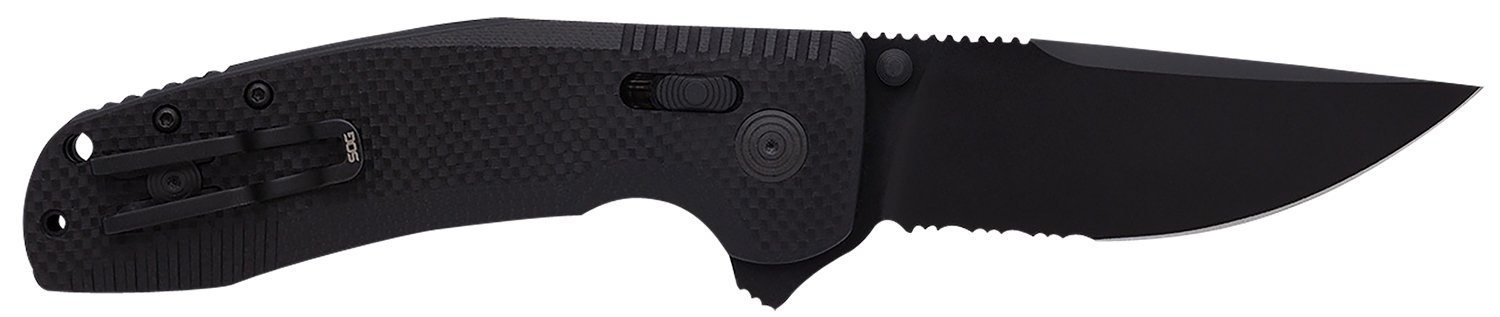 SOG SOG-TAC XR Folding Knife 3.39 in Cryo D2 Steel Black G10 Handle - SOG
