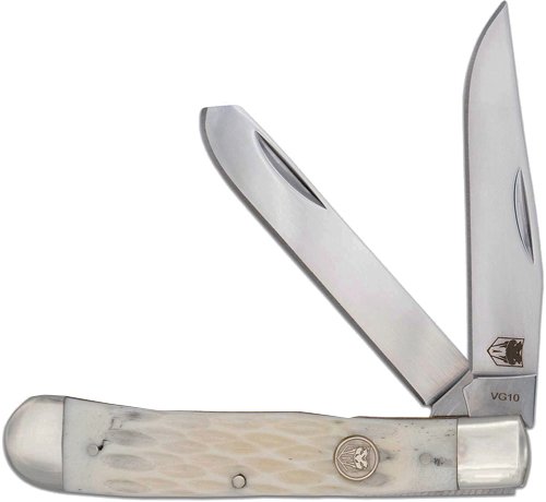 Buy CobraTec CTTDTRPWHTBN Trapper Two Blade G-10 White Bone/SS Slip Joint online