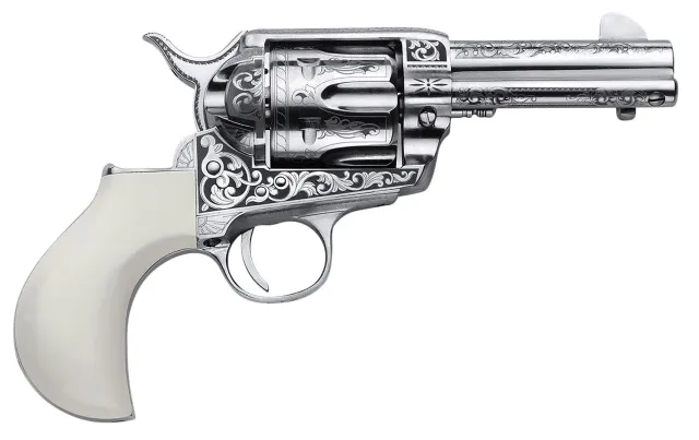 Cimarron PP346HUCKENG .45 Long Colt 3.50In 6-Shot Nickel - Cimarron - .45 LONG COLT