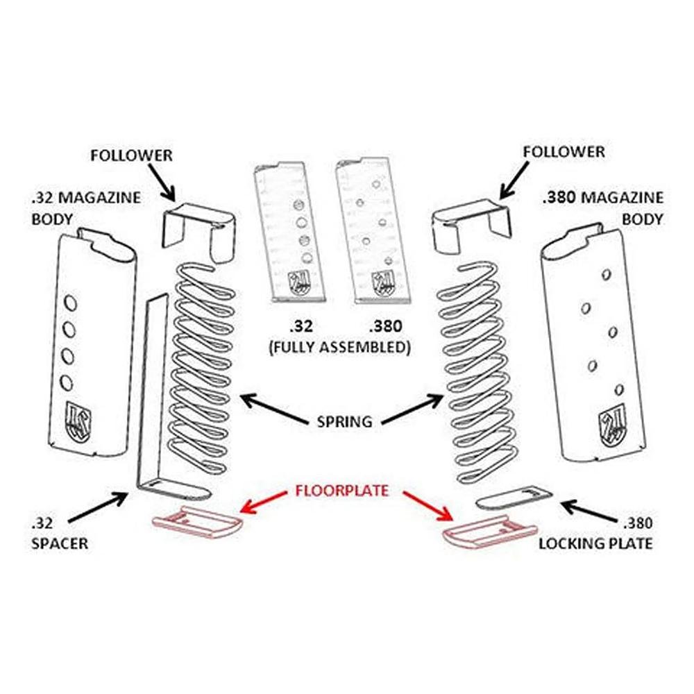 L.W. Seecamp LWS-93-380 .380ACP Polished Magazine Extension - L.W. Seecamp Co.