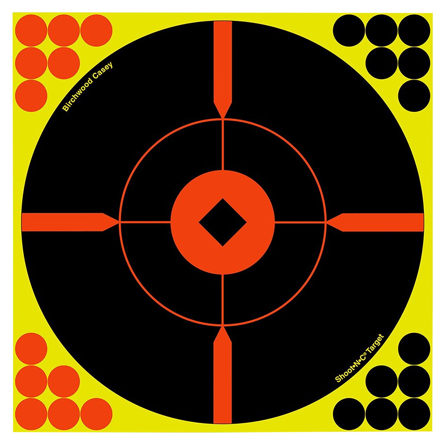 Birchwood Casey BC-34015 12 in Crosshair Bullseye Target 5 Pack - Birchwood Casey - 12"