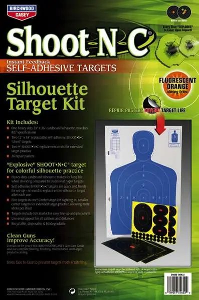 Birchwood Casey Shoot-N-C 12x18 In Silhouette Target Kit Chartreuse 3-Pack - Birchwood Casey - 12" X 18"