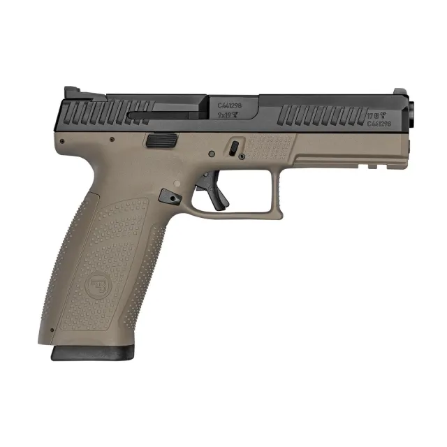 CZ P-10 F Pistol 9 mm 4.5 in. FDE/Nitride 19+1 rd. Fixed Sights - CZ-USA - 9mm