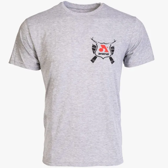 Arsenal Large Gray Cotton Relaxed Fit Classic T-Shirt - Arsenal