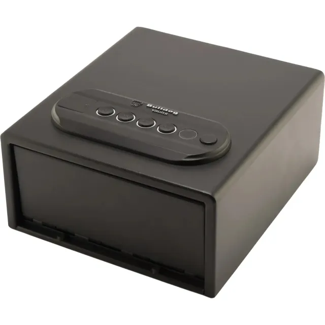 Bulldog Cases Single Pistol Vault 11"x8"x5" Trio Lock-Key LED Code and - Bulldog