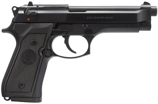 Beretta J92M9A0M M9 9mm 4.9 in Black SA/DA 15 Round Capacity - Beretta - 9mm