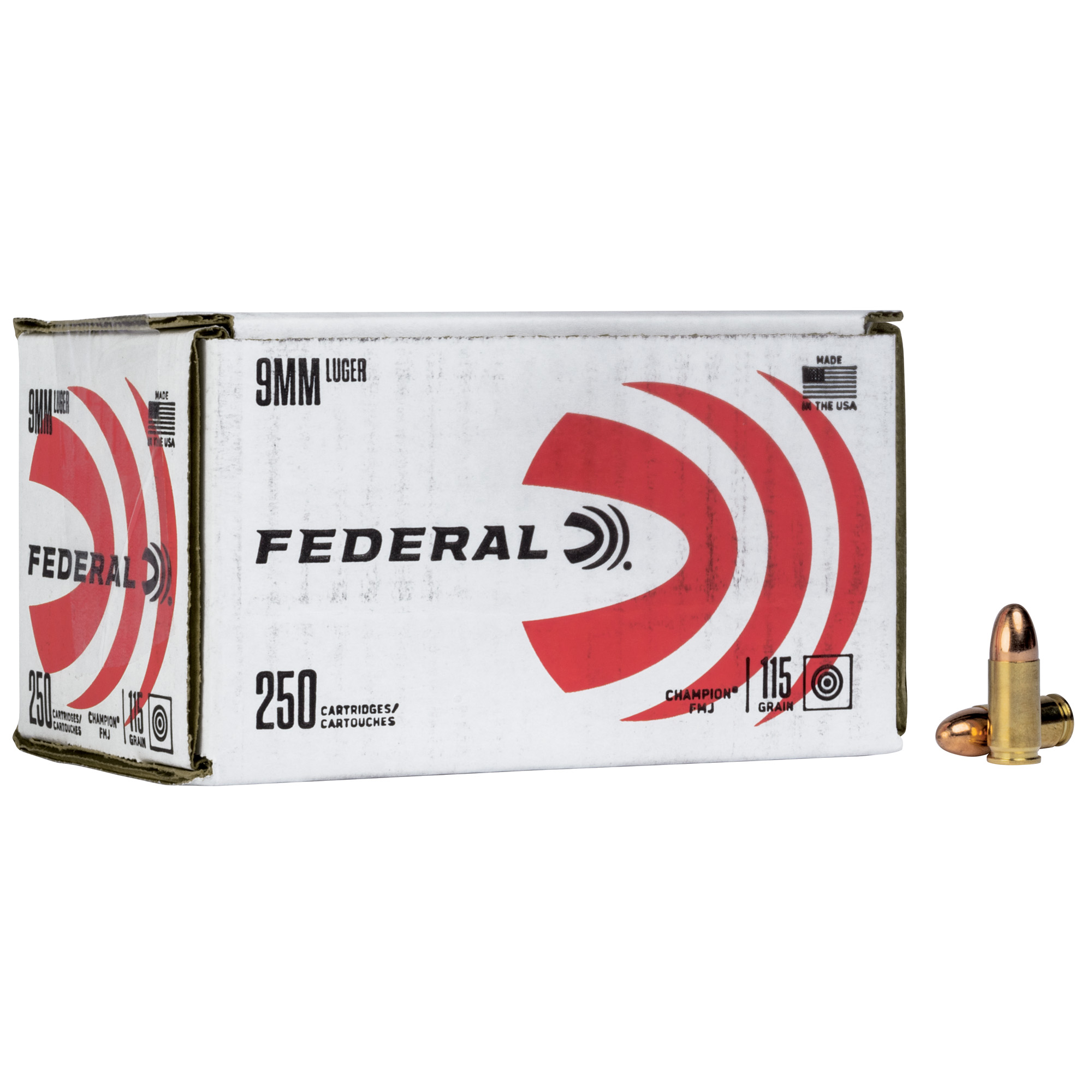 Buy Federal C9115A250 9mm Luger 115 Grain FMJ 250 Rounds Bulk Pack online