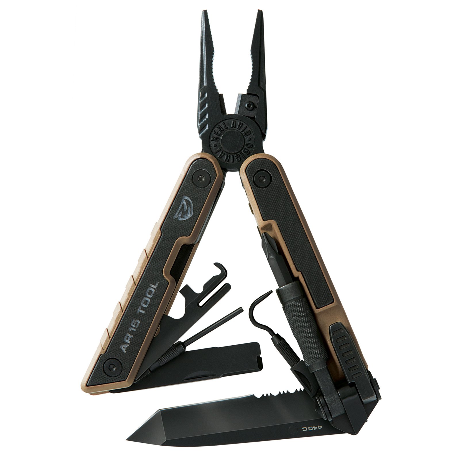 Real Avid AVAR15T AR15 Multi-Tool 3.25" Serrated Blade G10 Handle - Real Avid