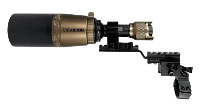 FoxPro QUADFIREGM Black/Gold IR/Green/Red/White QD Mount Light - FoxPro