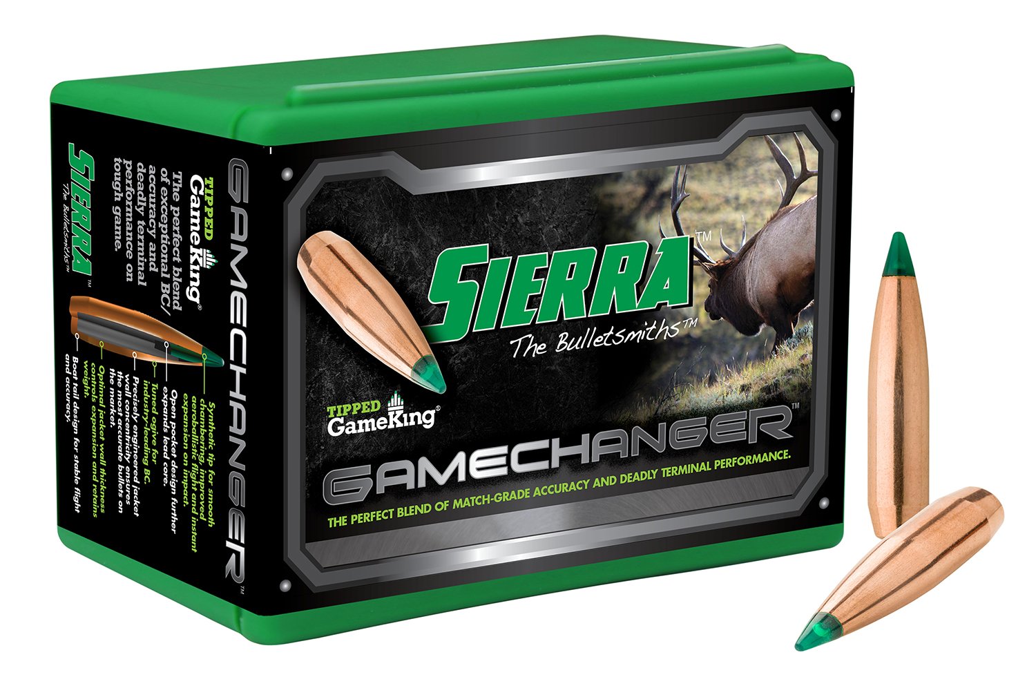 Sierra Bullets 4680 Tipped GameKing 308 Win 180 Grain Boat Tail 100 Count - Sierra Bullets - 7.62mm (.308)
