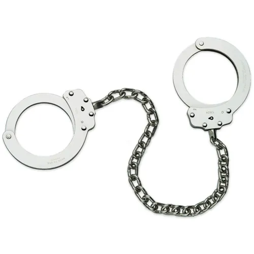 Peerless Handcuff Company 703C 15In Leg Iron Nickel Finish