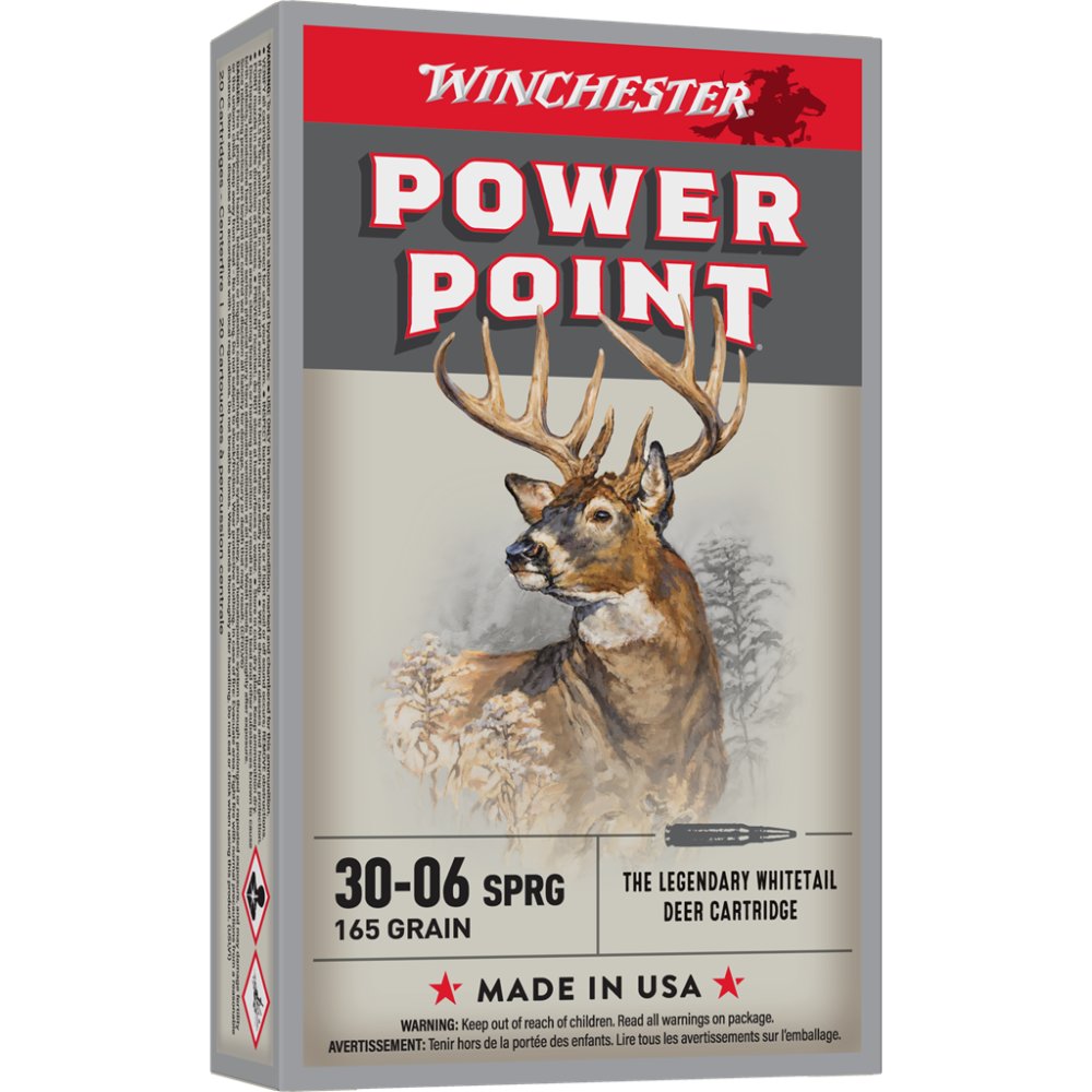 Winchester X30065 30-06 Springfield 165 Grain Power Point 20 Rounds - Winchester - 30-06 Sprg