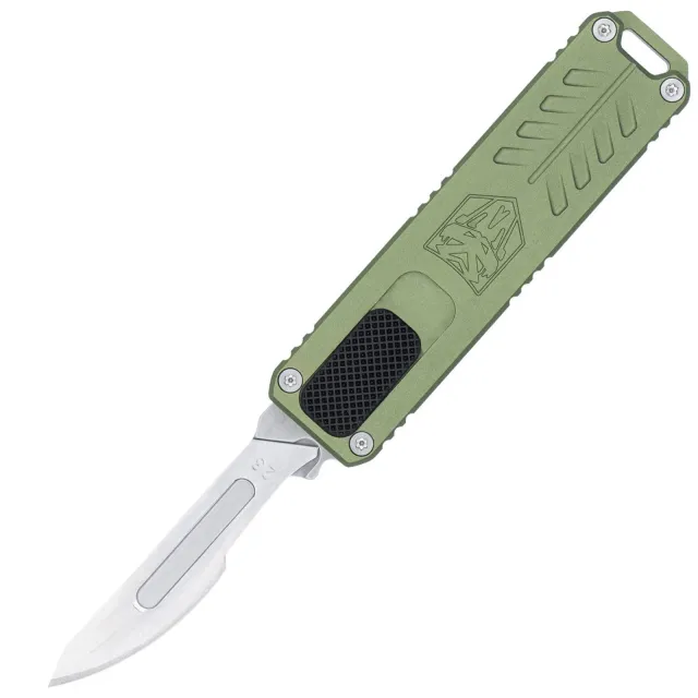 CobraTec OTF Scalpel CTOTFSCPODG OD Green Automatic Knife - CobraTec Knives