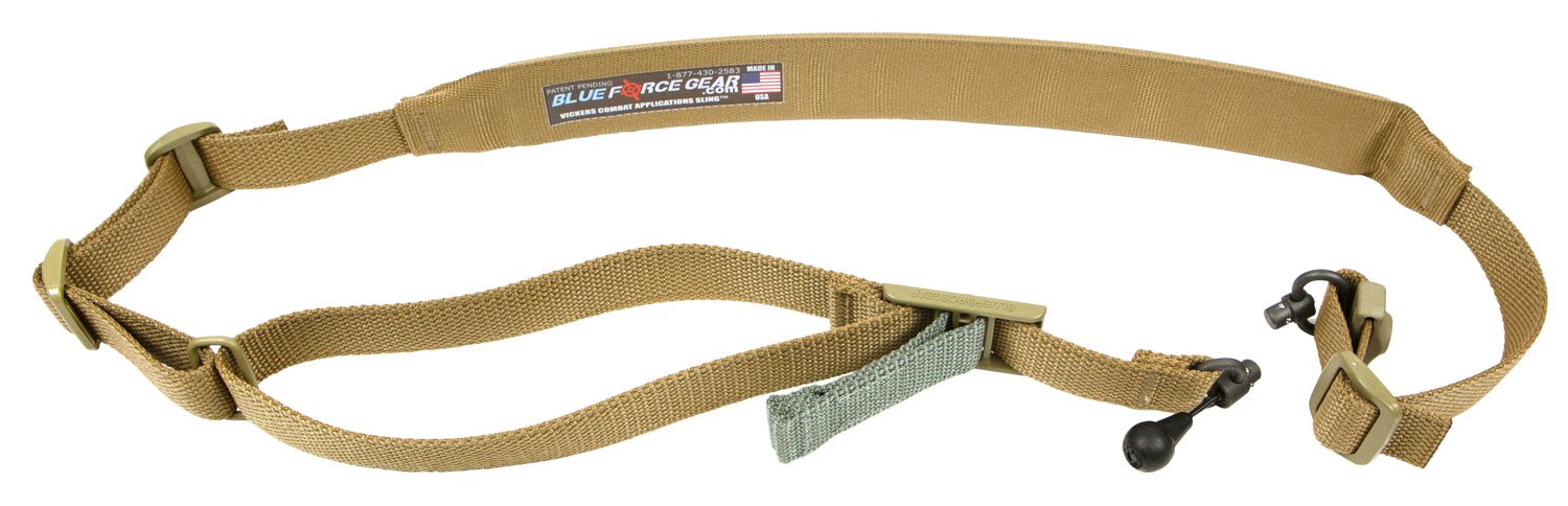 Blue Force Gear VCAS2TO1RED200AACB Vickers 221 Sling Coyote Tan 57"-67" - Blue Force Gear
