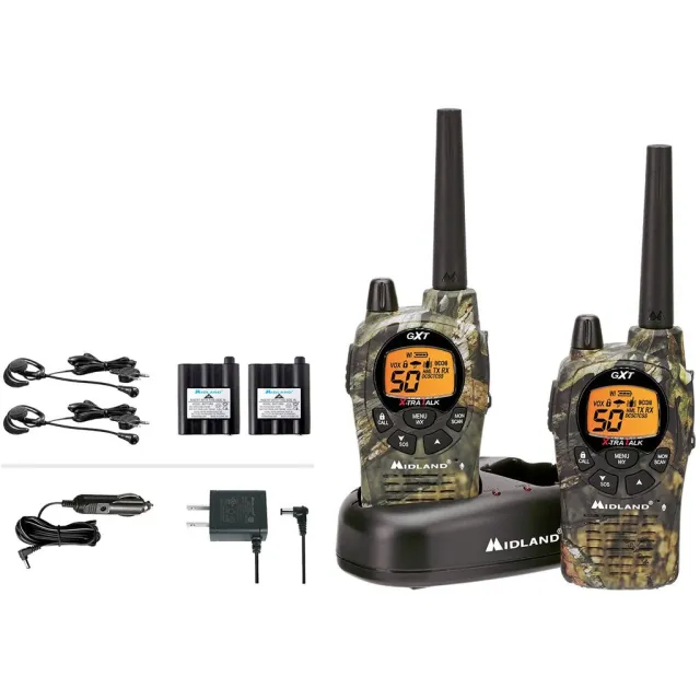 Midland GXT1050VP4 Two-Way GMRS Radio Mossy Oak, 50 Ch, 36-Mile Range - Midland