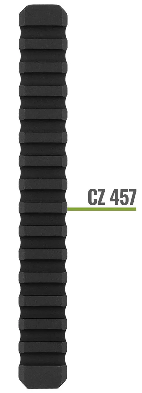 Mdt Sporting Goods Inc 104488BLK Picatinny Scope Rail Black Anodized Aluminum 11" Long, Fits CZ 457, 20 MOA - MDT