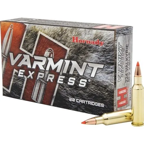 Buy Hornady Varmint Express 224 Valkyrie 60 Grain V-MAX 20 Box 81531 online