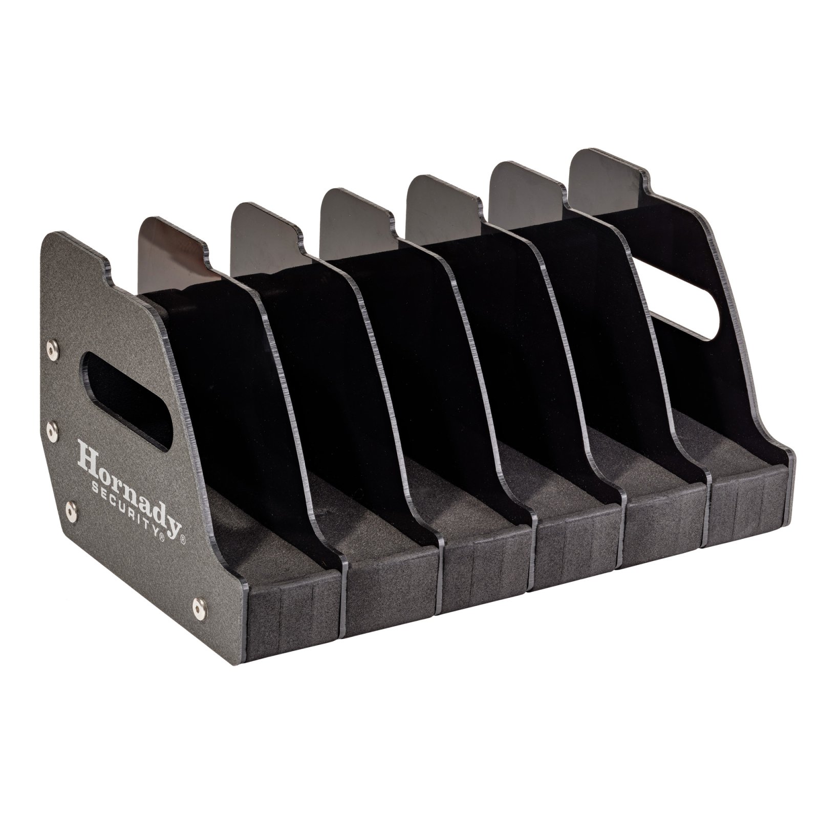 Hornady 95832 6-Pistol Metal Rack w/Foam Dividers Black - Hornady Manufacturing Company