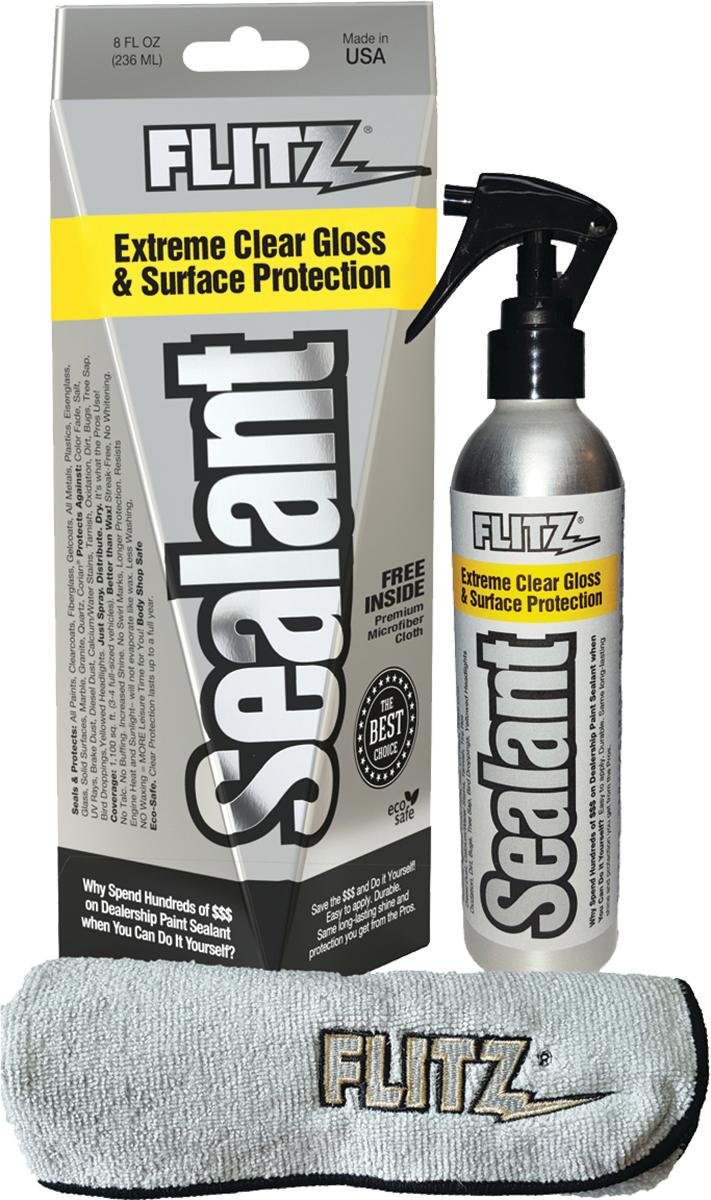 Flitz CS02908 Sealant 8oz Spray Free Microfiber Cloth - Flitz International Ltd