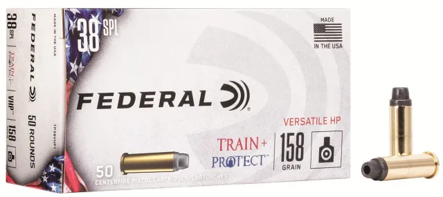 Buy Federal TP38VHP1 38 Special 158 Grain VHP 50 Rounds Brass Case online