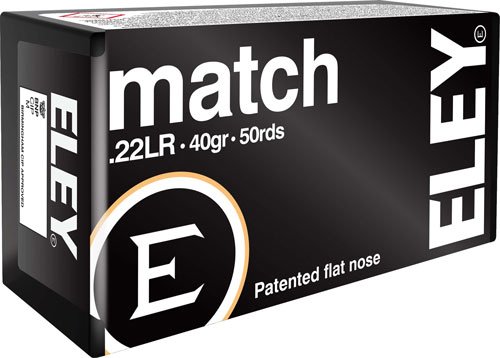 Eley 01100 Match .22LR 40gr EPS Ammo 50rd Box - Eley - .22 LONG RIFLE