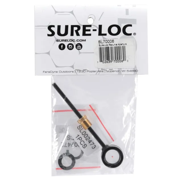 SureLoc SL70006 Recurve Aperture Holder, Black/Silver, Beiter Washer & Tunnel - SureLoc