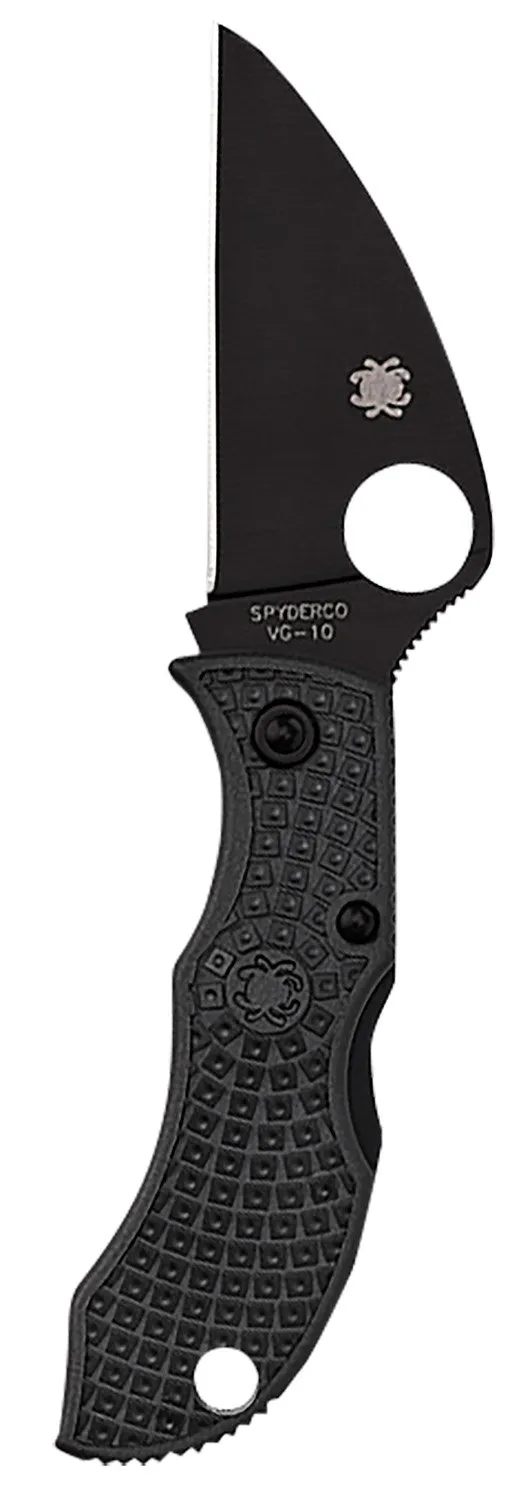 Spyderco MBKWPBK Manbug 1.91" Wharncliffe Black TiCN VG-10 FRN Handle