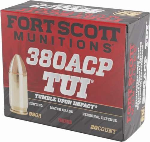 Buy Fort Scott 380095SCV TUI 380ACP 95gr Solid Copper 20 Rounds online