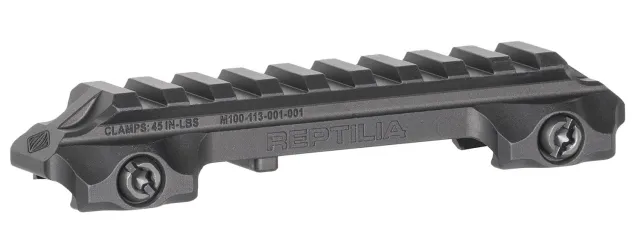 Reptilia 100270 RMU Mount 9 Slot Black 7075-T6 Aluminum Picatinny Rail - Reptilia