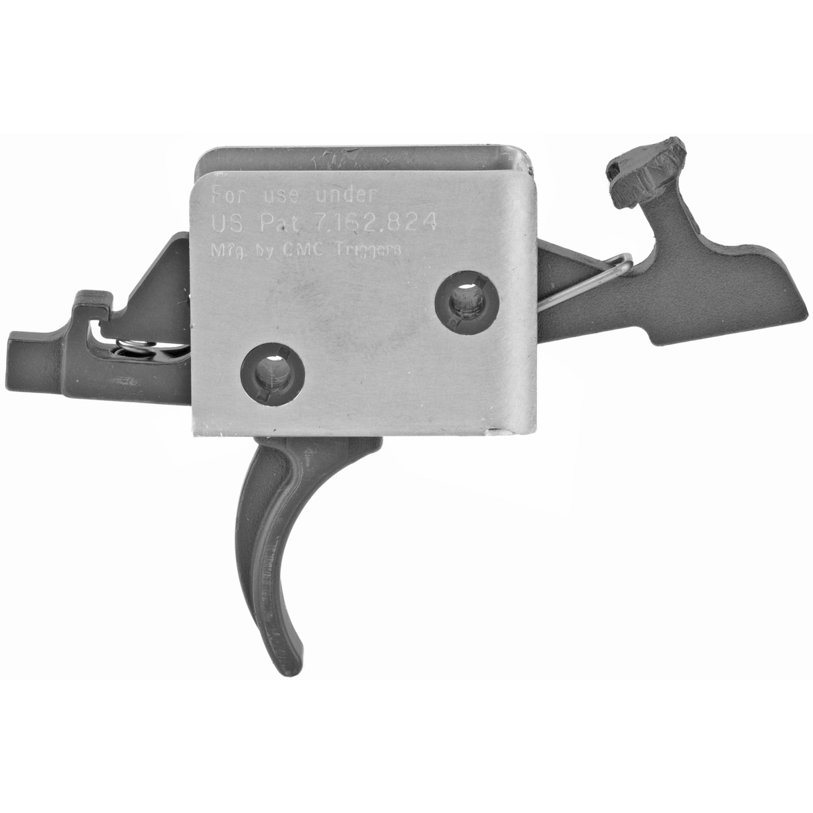 CMC Triggers 92502 Drop-In 2-Stage Curved Trigger 2 lbs Black/Silver - CMC Triggers