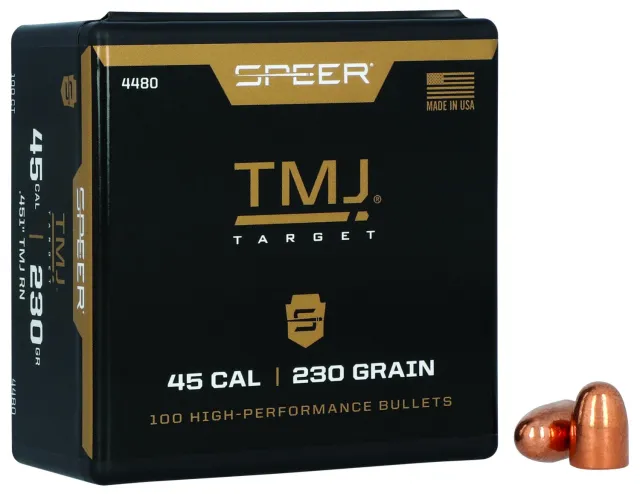 Speer 4480 TMJ 45 Cal 230gr Total Metal Jacket Bullets 100/Box - Speer - 45 Caliber
