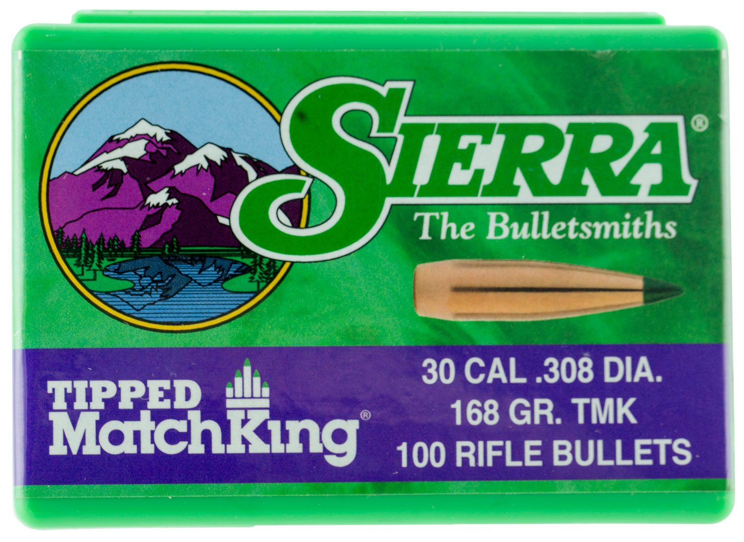 Sierra .30 Cal 168gr Tipped MatchKing Bullet - 100/box - Sierra Bullets - .308