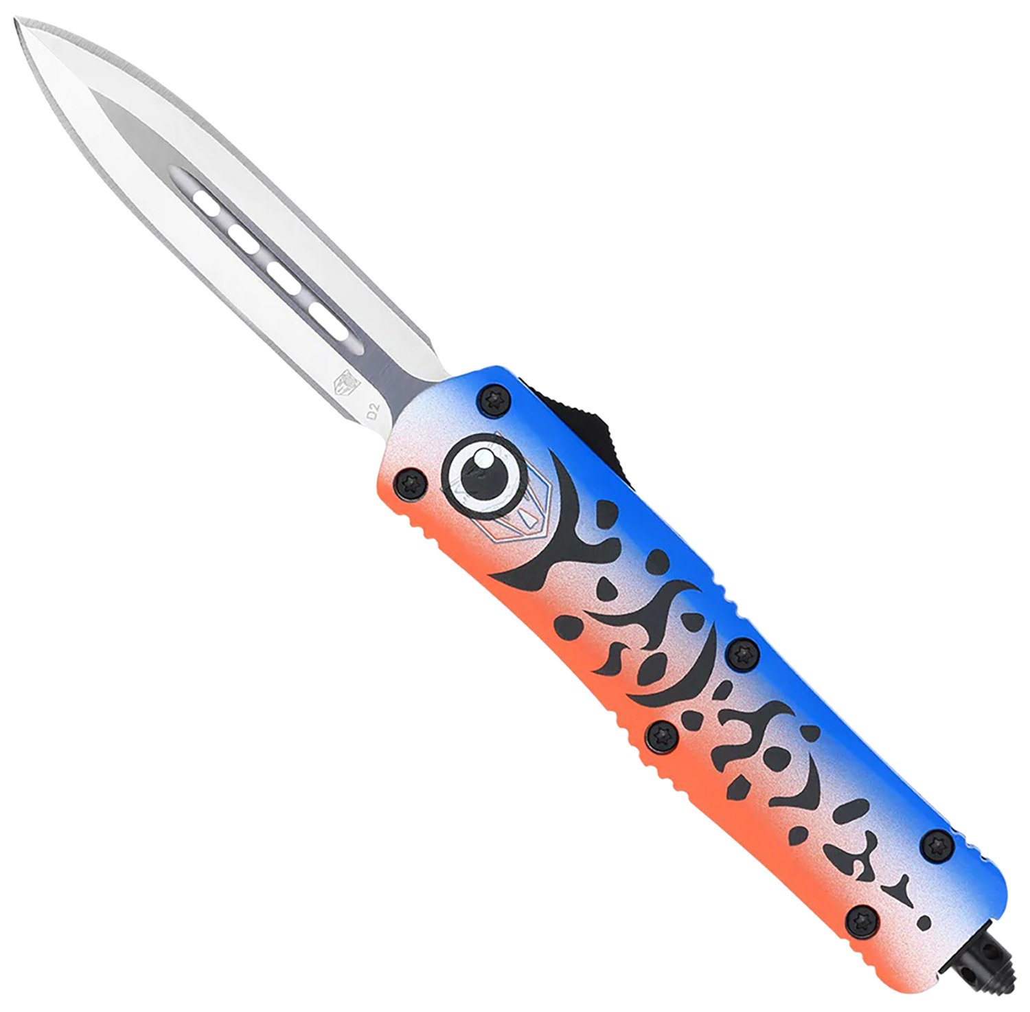 CobraTec MFLBLUFS3DAGNS FS-3 Blue Lure 3" D2 Steel OTF Dagger Knife - CobraTec Knives
