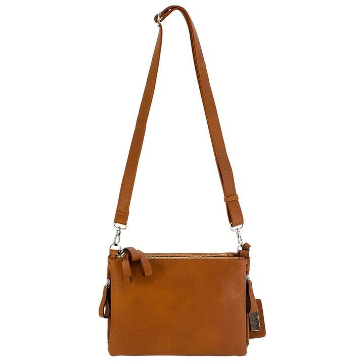 Cameleon 49683 Iris Concealed Carry Crossbody Handbag Brown Vegan Leather - Rugged Rare
