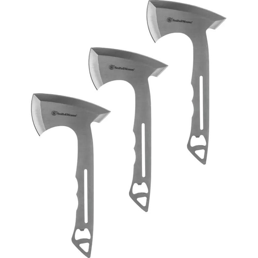 Buy BTI Smith & Wesson Hawkeye 1117231: 3-Pack Throwing Axes, 1.75" Blade, Premium Steel, Built-in Bottle Opener online