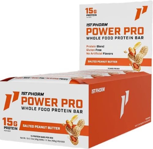 1ST PHORM Power Pro Bar Salted Peanut Butter 12 Pack - 1ST PHORM