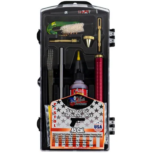 Buy Pro-Shot Products P45KIT Classic .45 Cal Pistol Cleaning Kit Yellow Case online