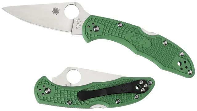 Spyderco C11FPGR Delica 4 Lightweight 2.88" VG-10 Blade Green Handle - Spyderco