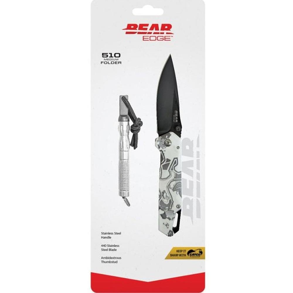 Buy Bear & Son Edge Folding Knife 3 Drop Point Blade Truetimber White Viper online