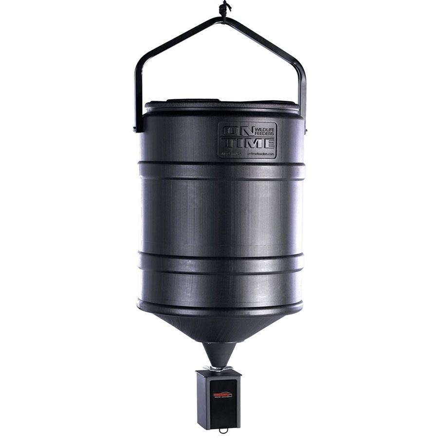 On Time 42100 Tomahawk VL 25-Gallon Hanging Feeder, Durable, Easy Install - On Time Wildlife Feeders