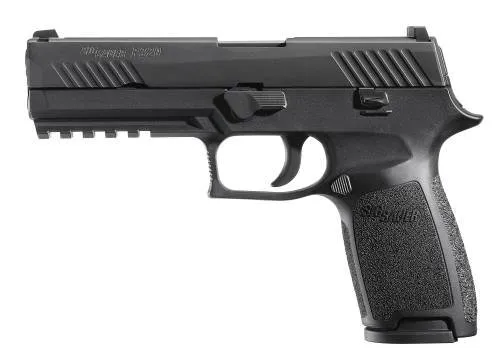 Sig Sauer P320 Full Size 9mm Luger 17+1 4.70" Black Carbon Steel Barrel, Nitron Slide, Stainless Frame