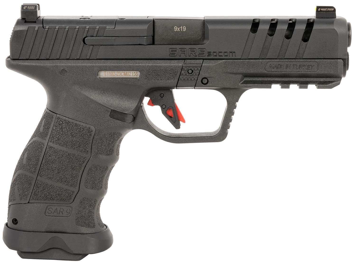 SAR USA SAR9SOCOMBL 9mm Luger 5.20 In 17rd Black Steel Barrel - SAR USA - 9mm